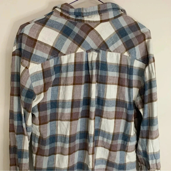 Aritzia Wilfred Free Plaid Long Sleeve 100% Cotton Button Down Shirt  S - Picture 5 of 10